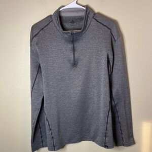Men’s MED Prana Heather Gray Knit Crew Pullover - P2P 24”